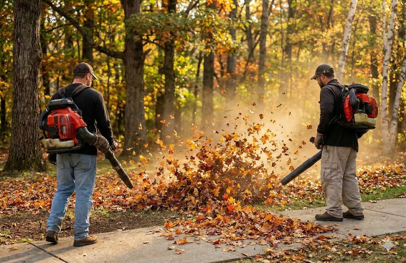 Spring and fall leaf cleanup service in CT - Legacy Landscaping